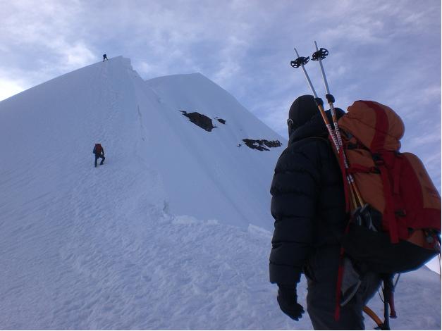 Empezando el Filo de la Ruta Normal