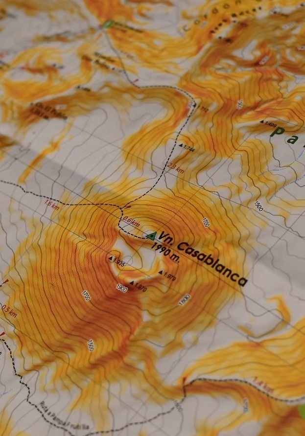 Alternative view of Mapa Volcán Casablanca