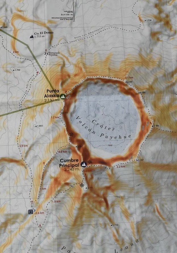 Alternative view of Mapa Volcán Puyehue