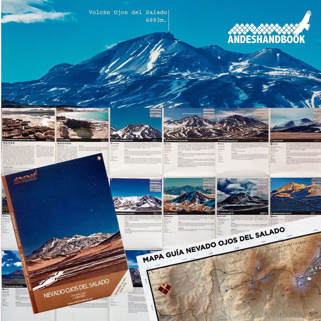 Mapa-guía Andeshandbook - Nevado Ojos del Salado - Imagen 4