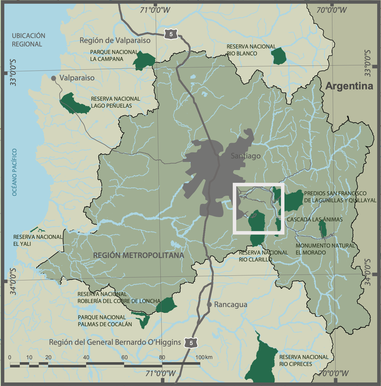 Mapa-guía Andeshandbook - Parque Nacional Río Clarillo - Imagen 7