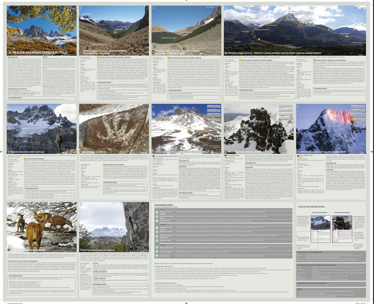 Mapa-guía Andeshandbook - Parque Nacional Cerro Castillo - Imagen 4