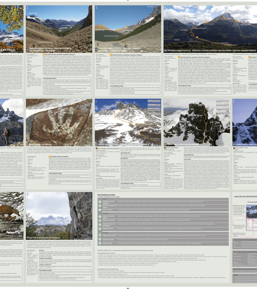 Mapa-guía Andeshandbook - Parque Nacional Cerro Castillo - Imagen 4