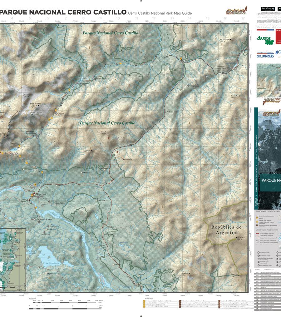 Mapa-guía Andeshandbook - Parque Nacional Cerro Castillo - Imagen 3