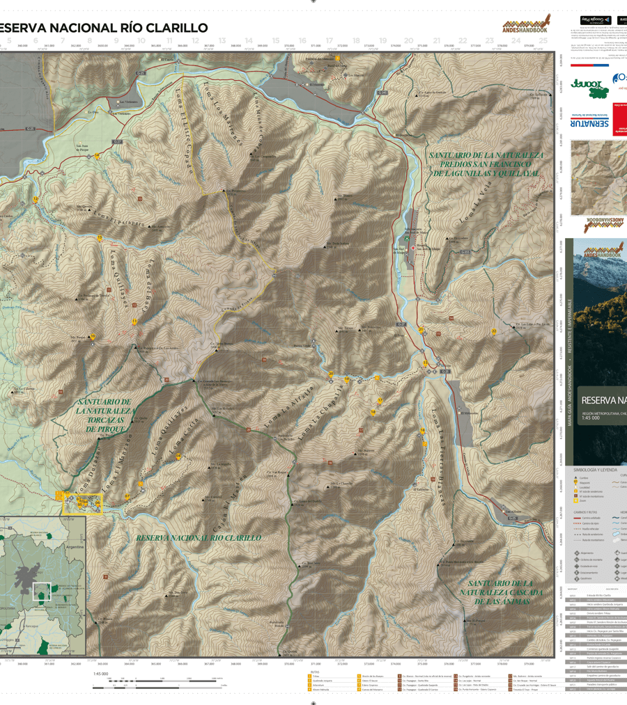 Mapa-guía Andeshandbook - Parque Nacional Río Clarillo - Imagen 4