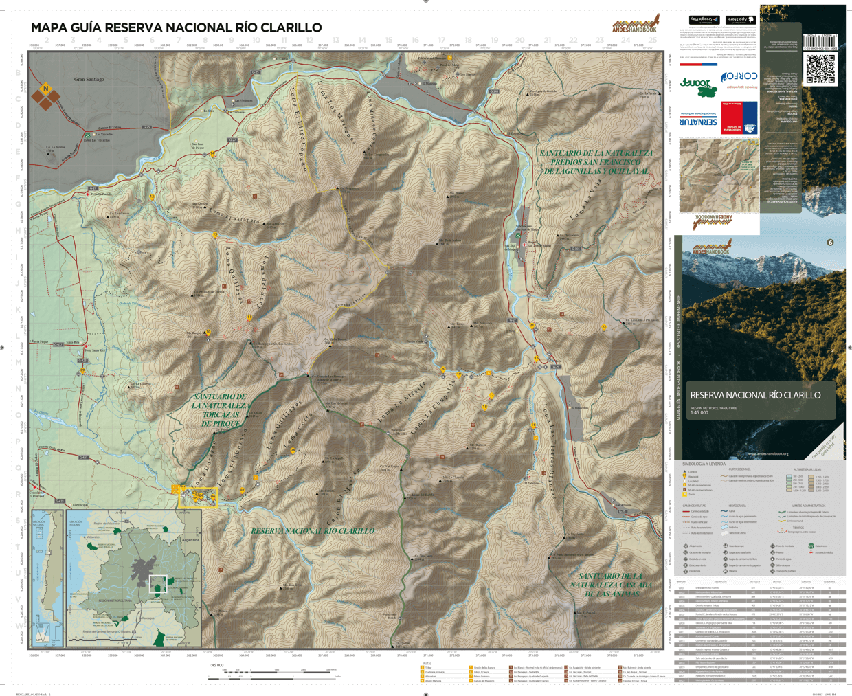 Mapa-guía Andeshandbook - Parque Nacional Río Clarillo - Imagen 4
