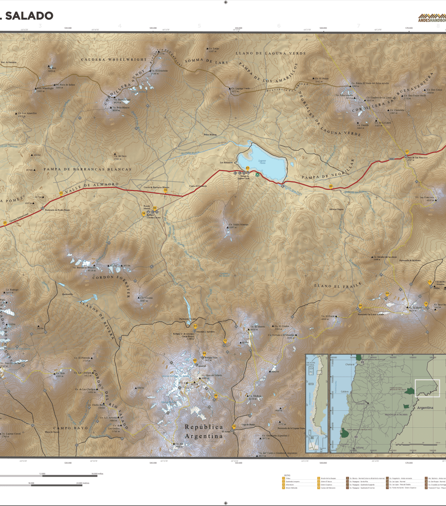 Alternative view of Mapa-guía Andeshandbook - Nevado Ojos del Salado