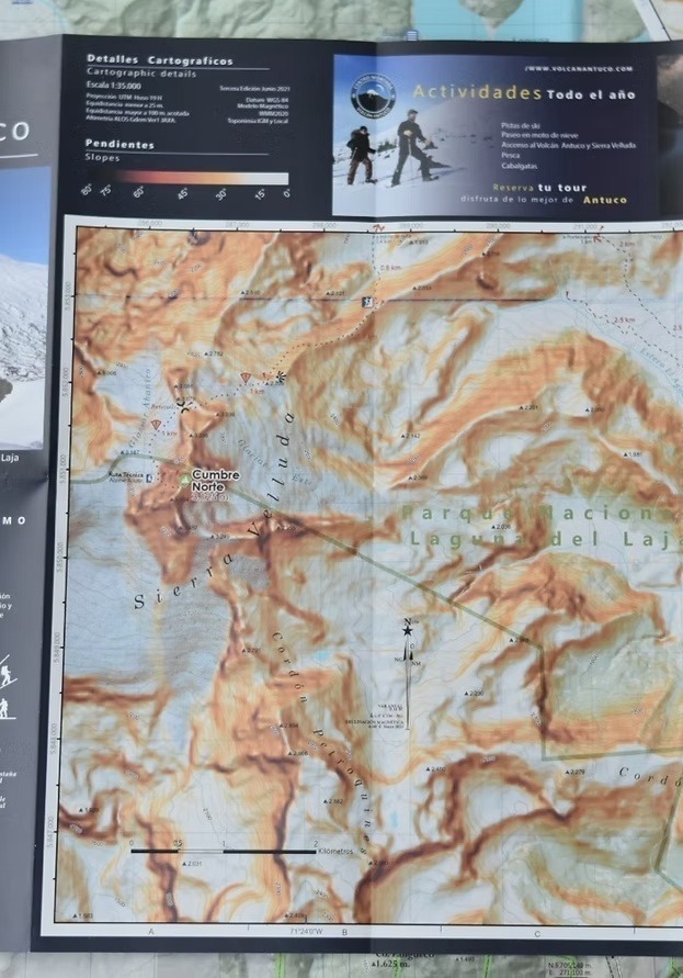 Alternative view of Mapa Volcán Antuco y Sierra Velluda