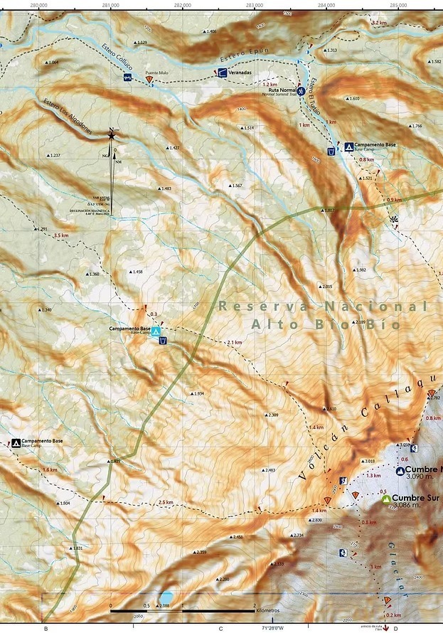 Alternative view of Mapa Volcán Callaqui