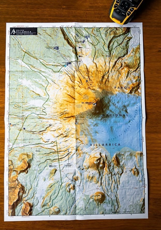 Alternative view of Mapa Volcán Villarrica