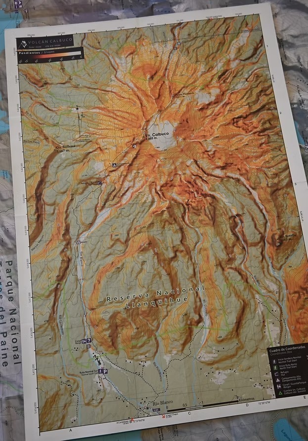 Alternative view of Mapa Volcán Calbuco