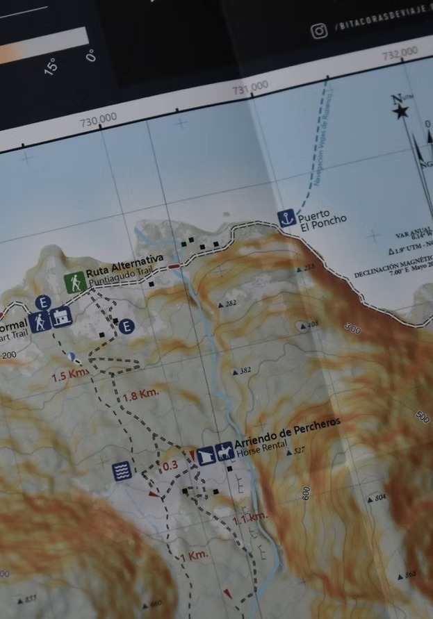 Alternative view of Mapa Volcán Puntiagudo