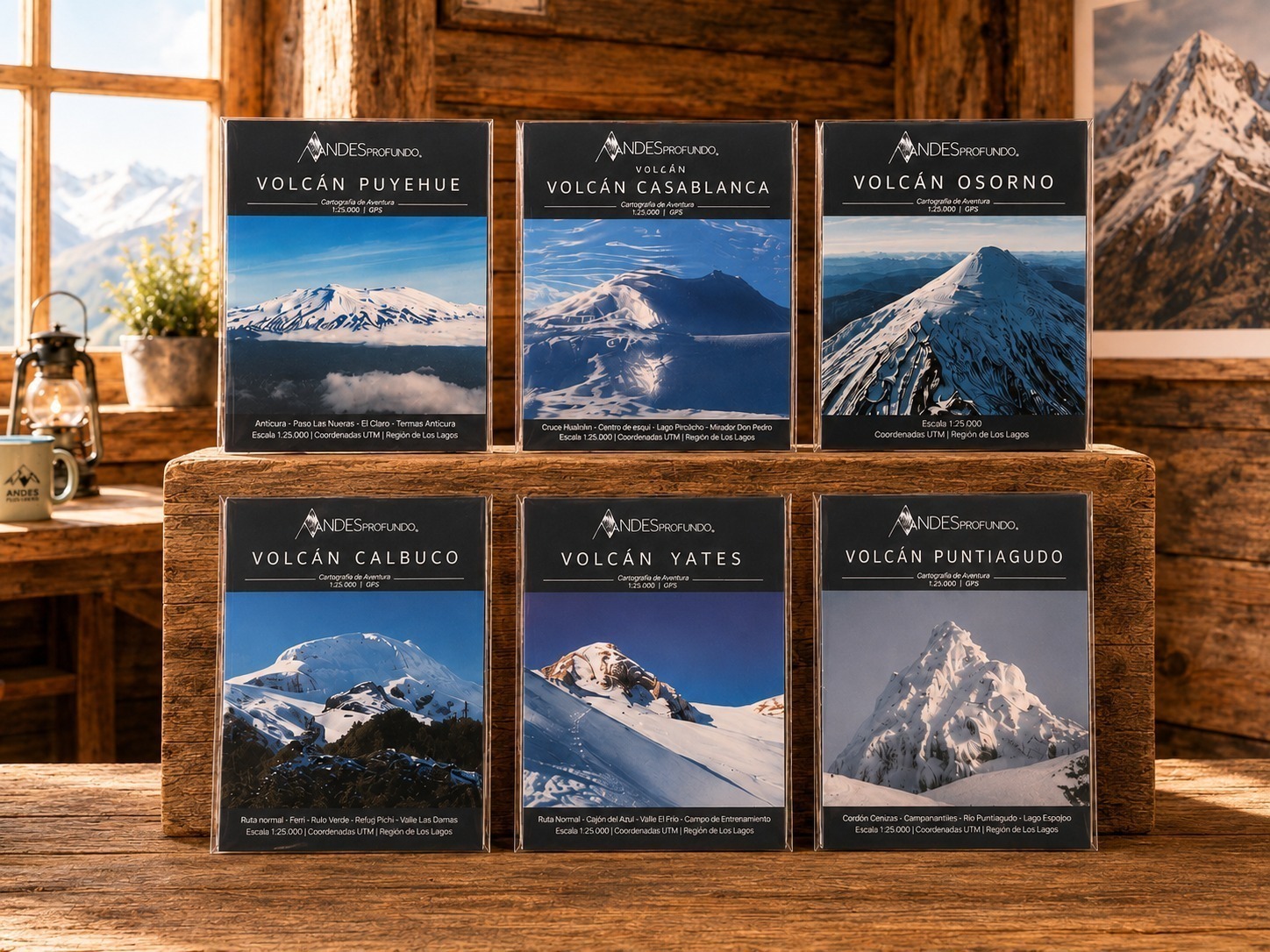 Pack 3 mapas: Volcanes del Sur