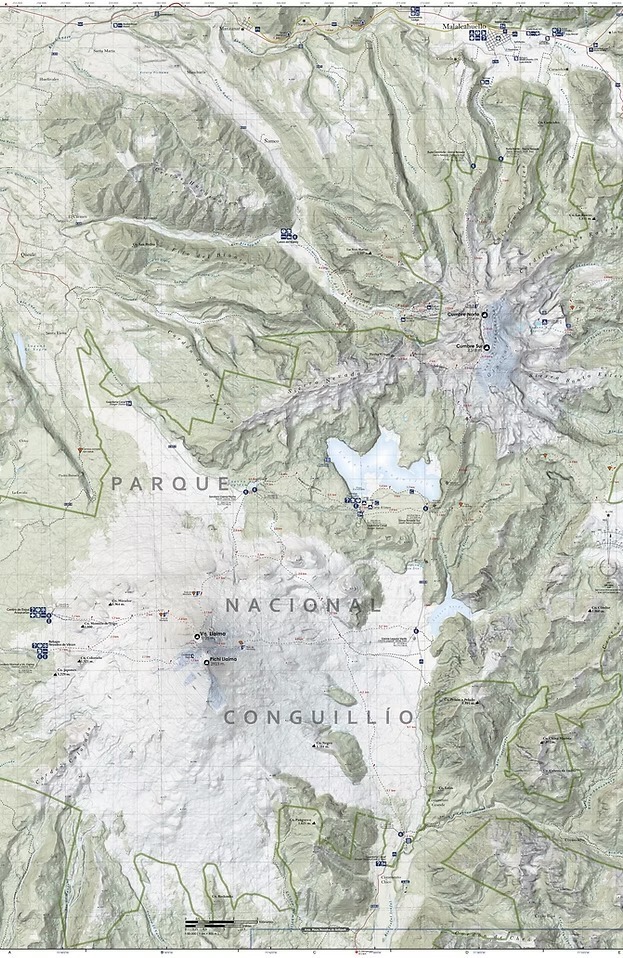 Alternative view of Mapa P.N. Conguillío, Huerquehue y Nevados de Sollipulli