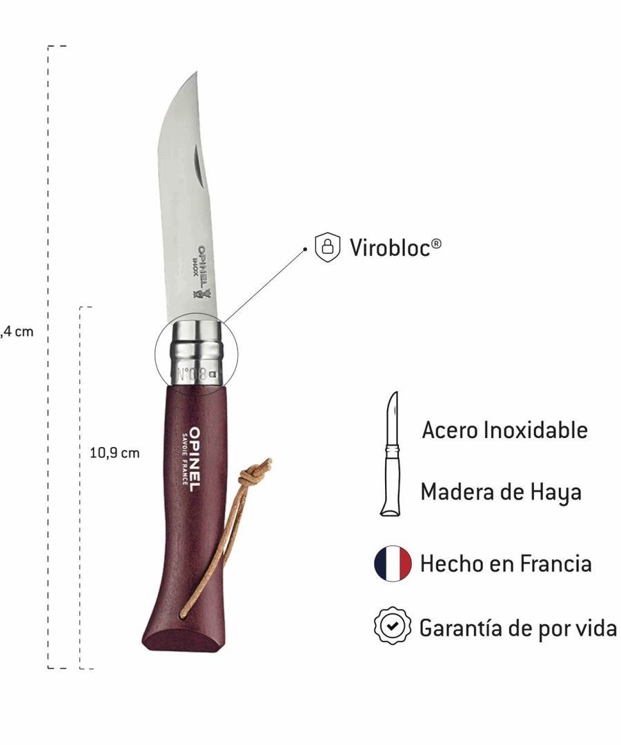 Cuchillo Opinel N°8 - Acero inoxidable - Imagen 7