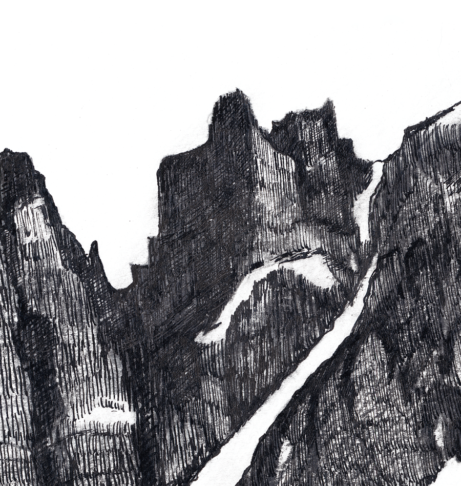 Alternative view of Ilustración Cerro Castillo. Serie «Retratos de montaña» - Magdalena Prado