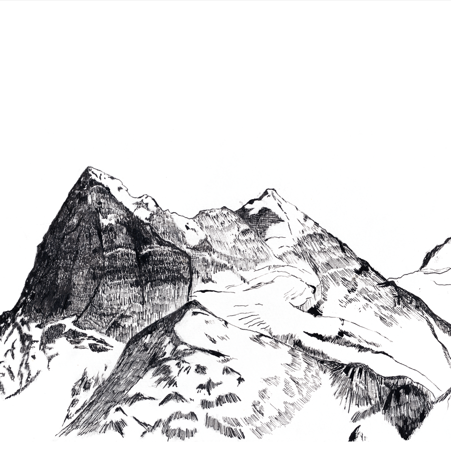 Ilustración Cerro Morado. Serie «Retratos de montaña» - Magdalena Prado