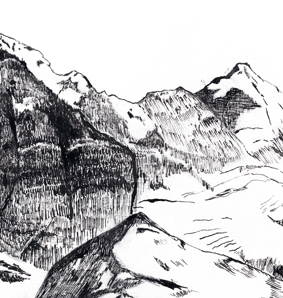 Alternative view of Ilustración Cerro Morado. Serie «Retratos de montaña» - Magdalena Prado