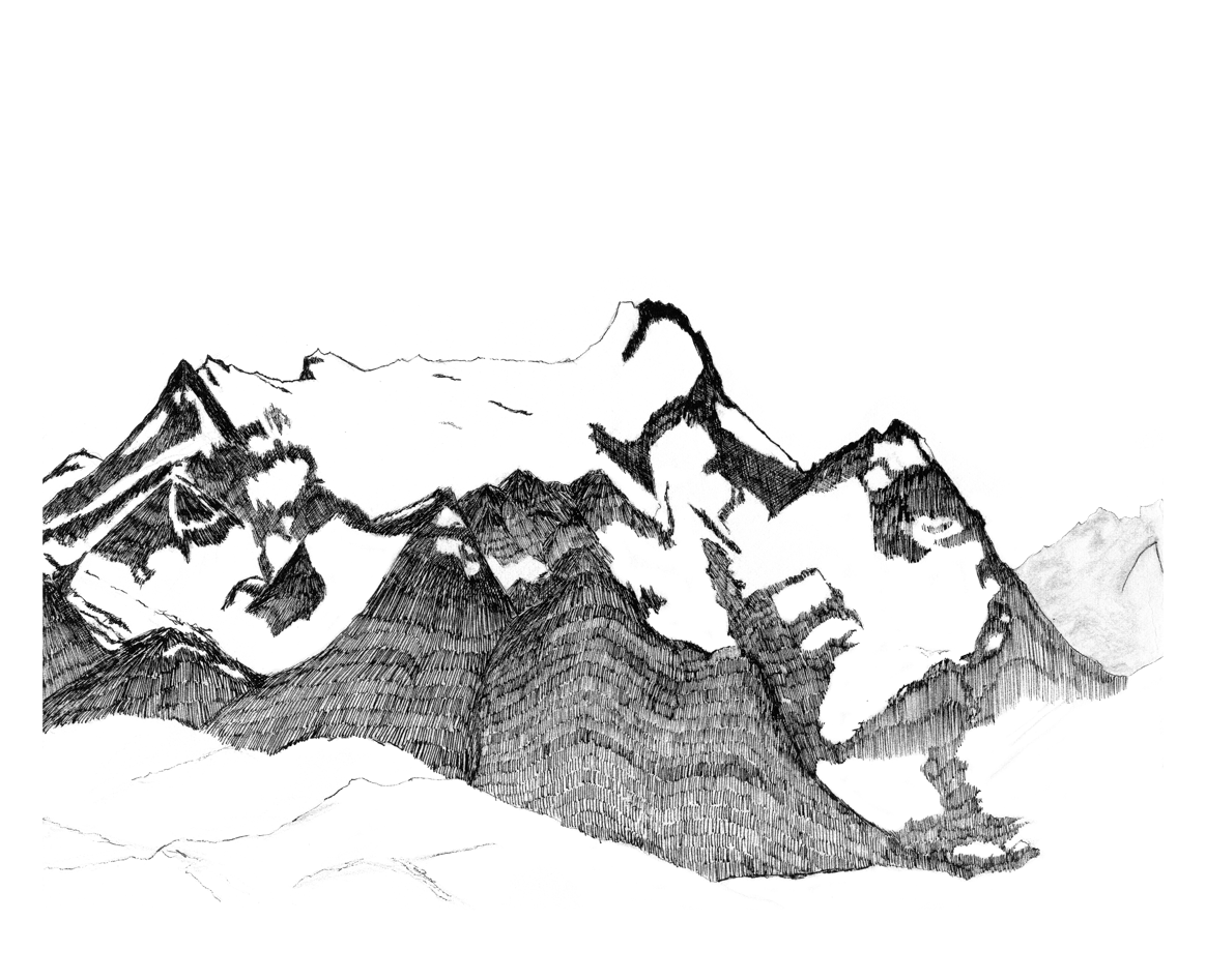 Ilustración Paine Grande. Serie «Retratos de montaña» - Magdalena Prado