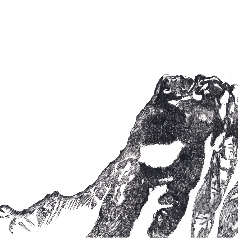 Ilustración Cerro Arenas. Serie «Retratos de montaña» - Magdalena Prado