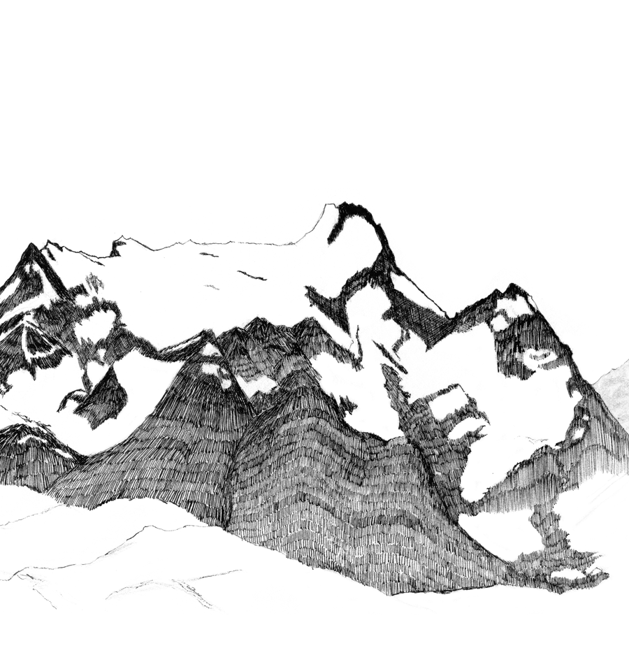 Ilustración Paine Grande. Serie «Retratos de montaña» - Magdalena Prado