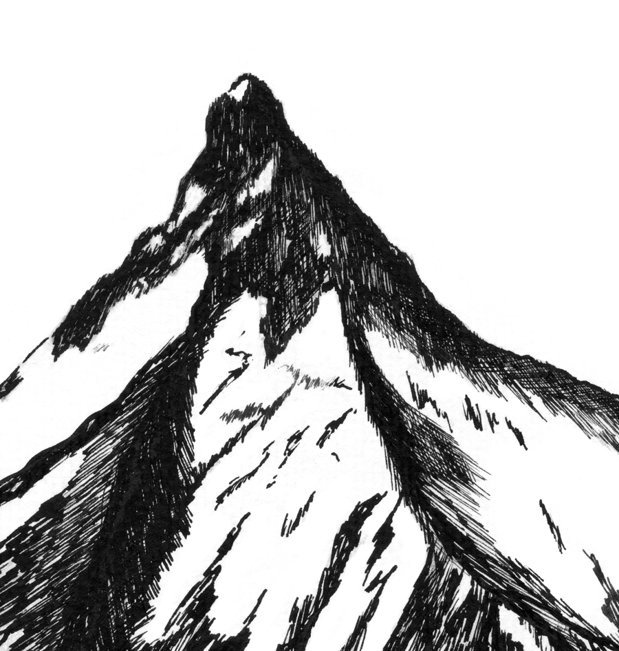 Alternative view of Ilustración Volcán Puntiagudo. Serie «Retratos de montaña» - Magdalena Prado